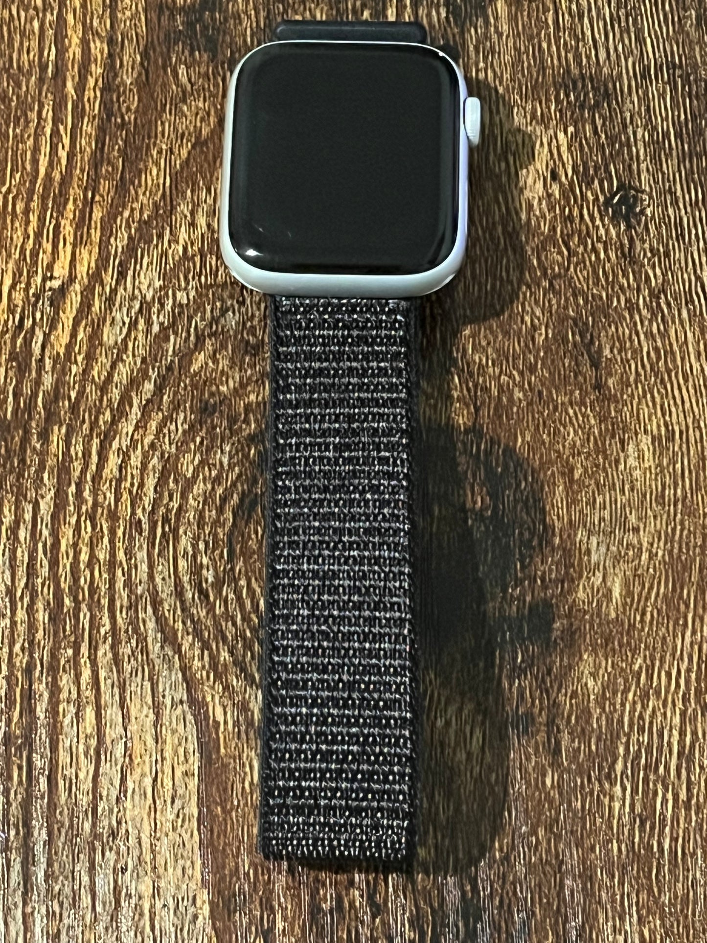 Black with Red Flakes Nylon Loop Band