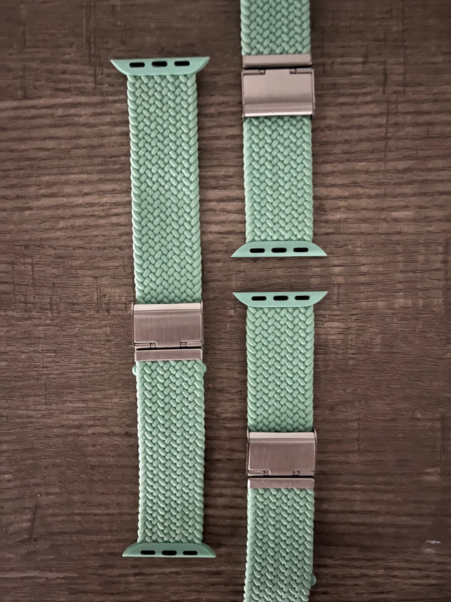 Pistachio Braided Stretchy Nylon two piece Band