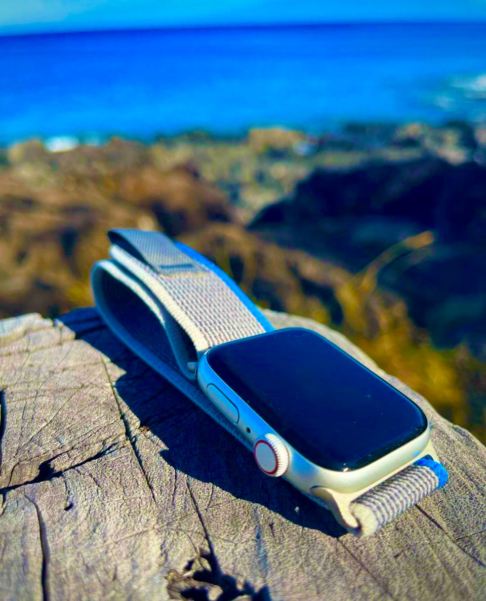 Blue and Gray Nylon Duo Band