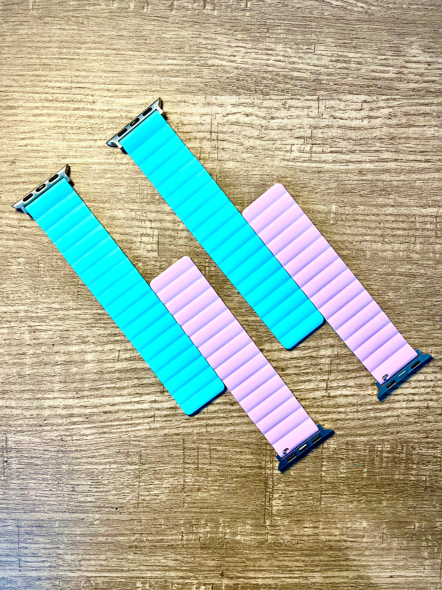 Magnetic Band - Aqua Blue top side Lavender under side