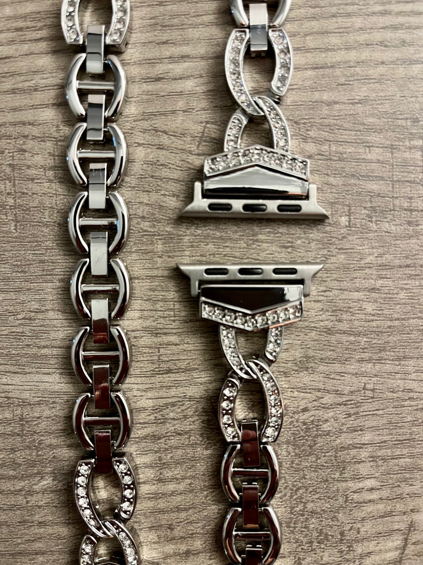Mini Crystal Link Band - Silver