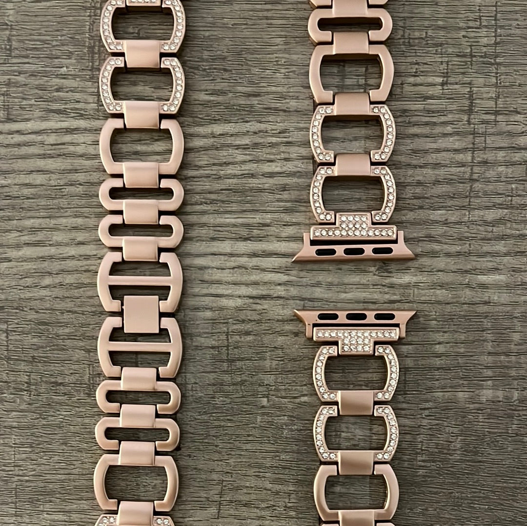 Crystal Link Band - Rose