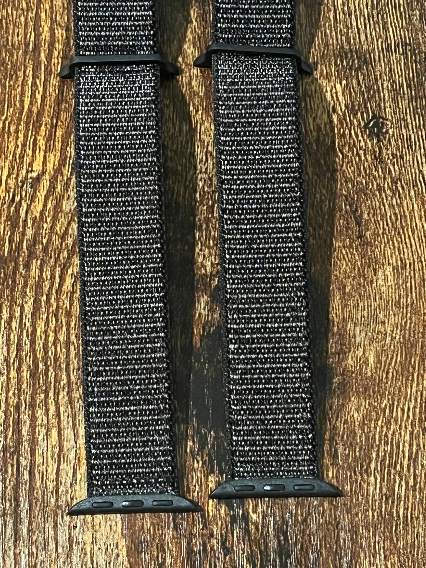 Black with Red Flakes Nylon Loop Band