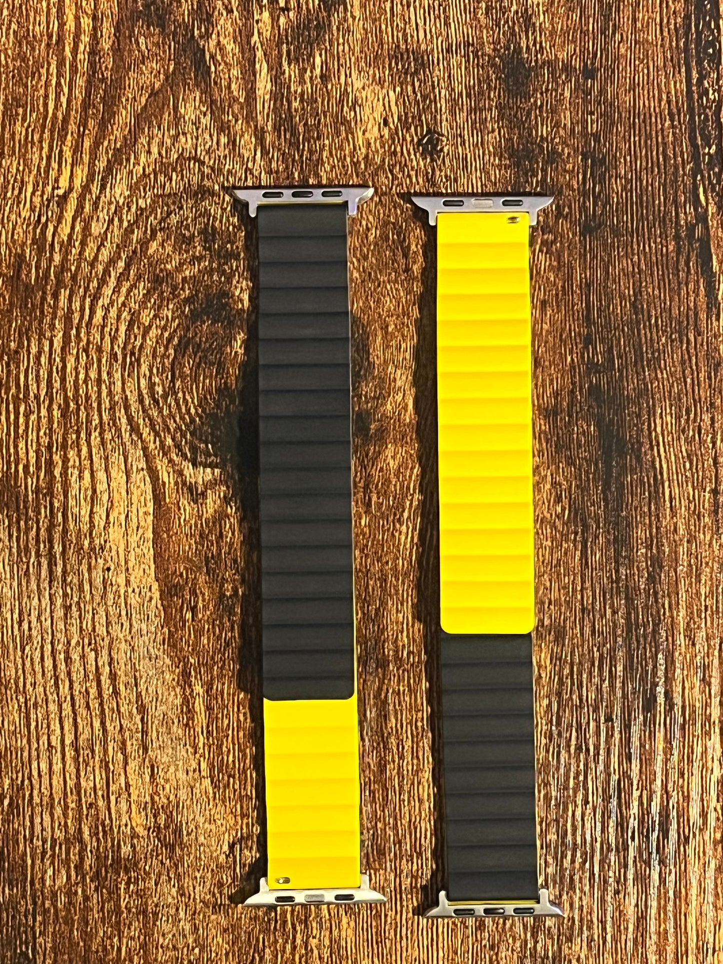 Black & Yellow Soft Silicone Magnetic band