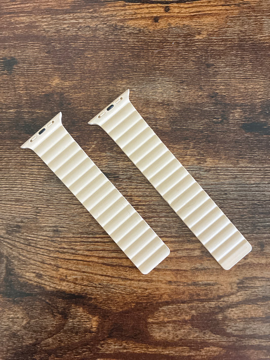 Magnetic cream silicone band