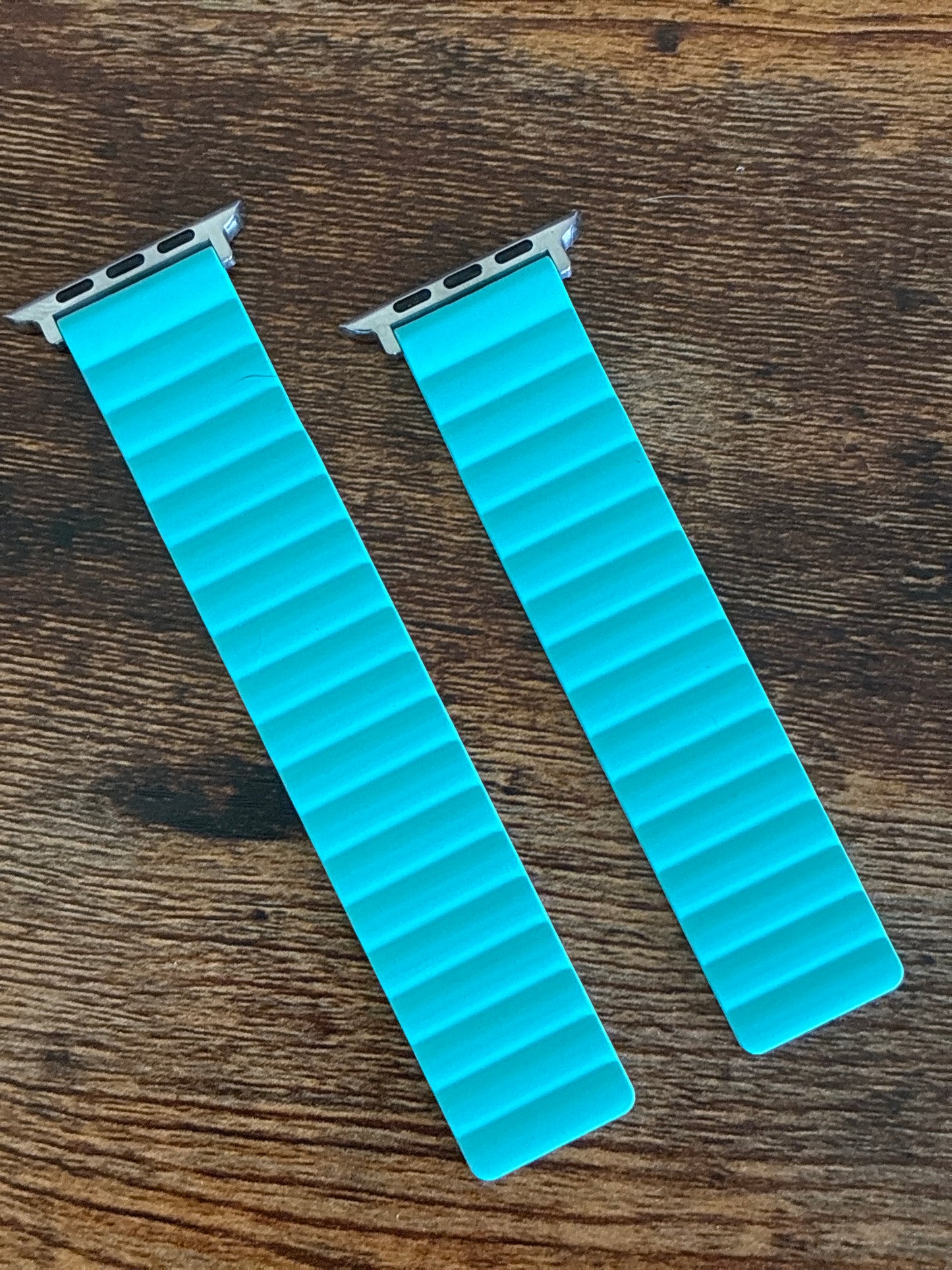 Aqua blue and pastel purple magnetic band