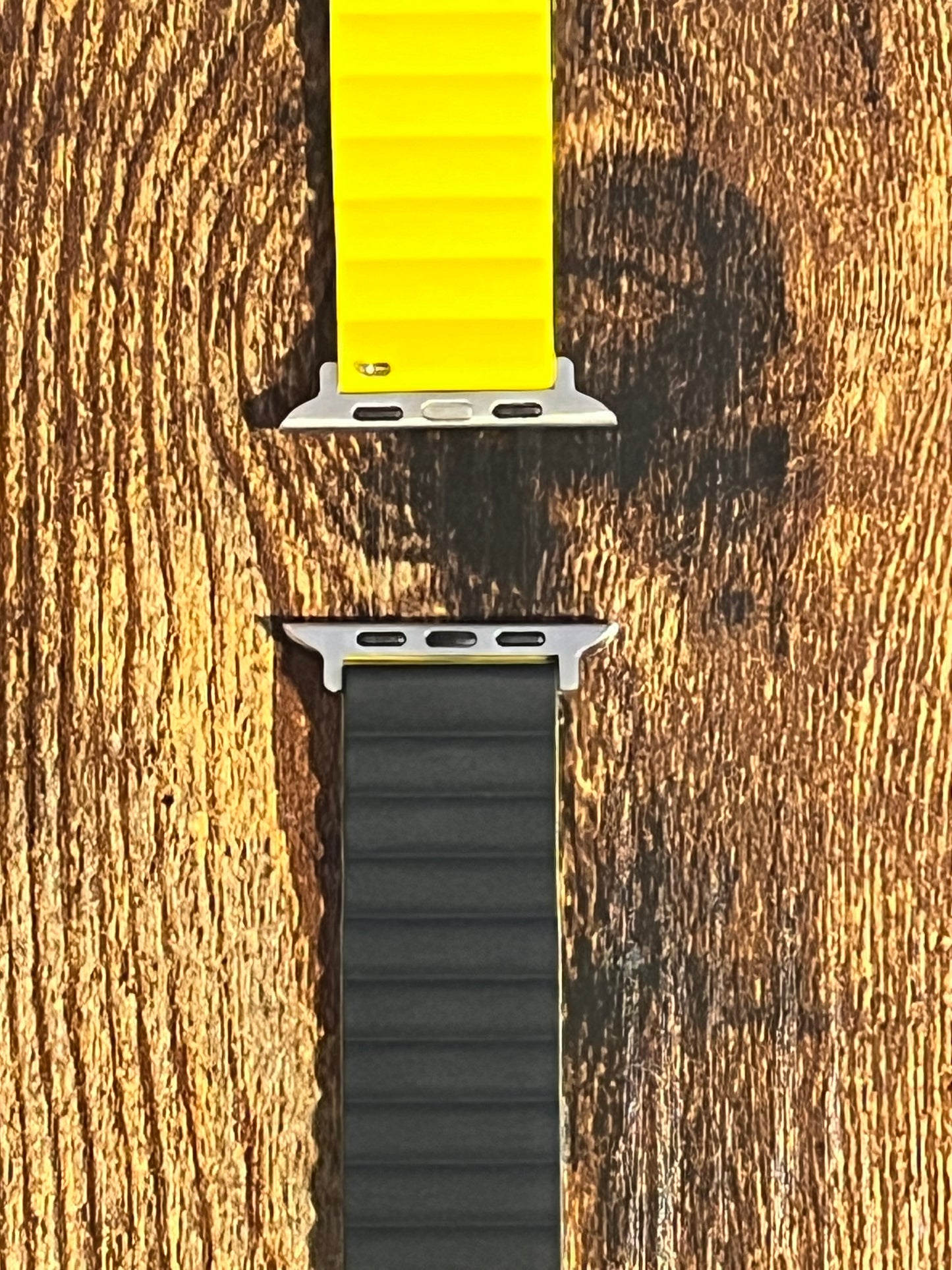 Black & Yellow Soft Silicone Magnetic band