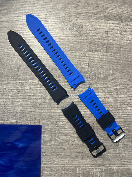 Silicone Band - Black and Royal Blue