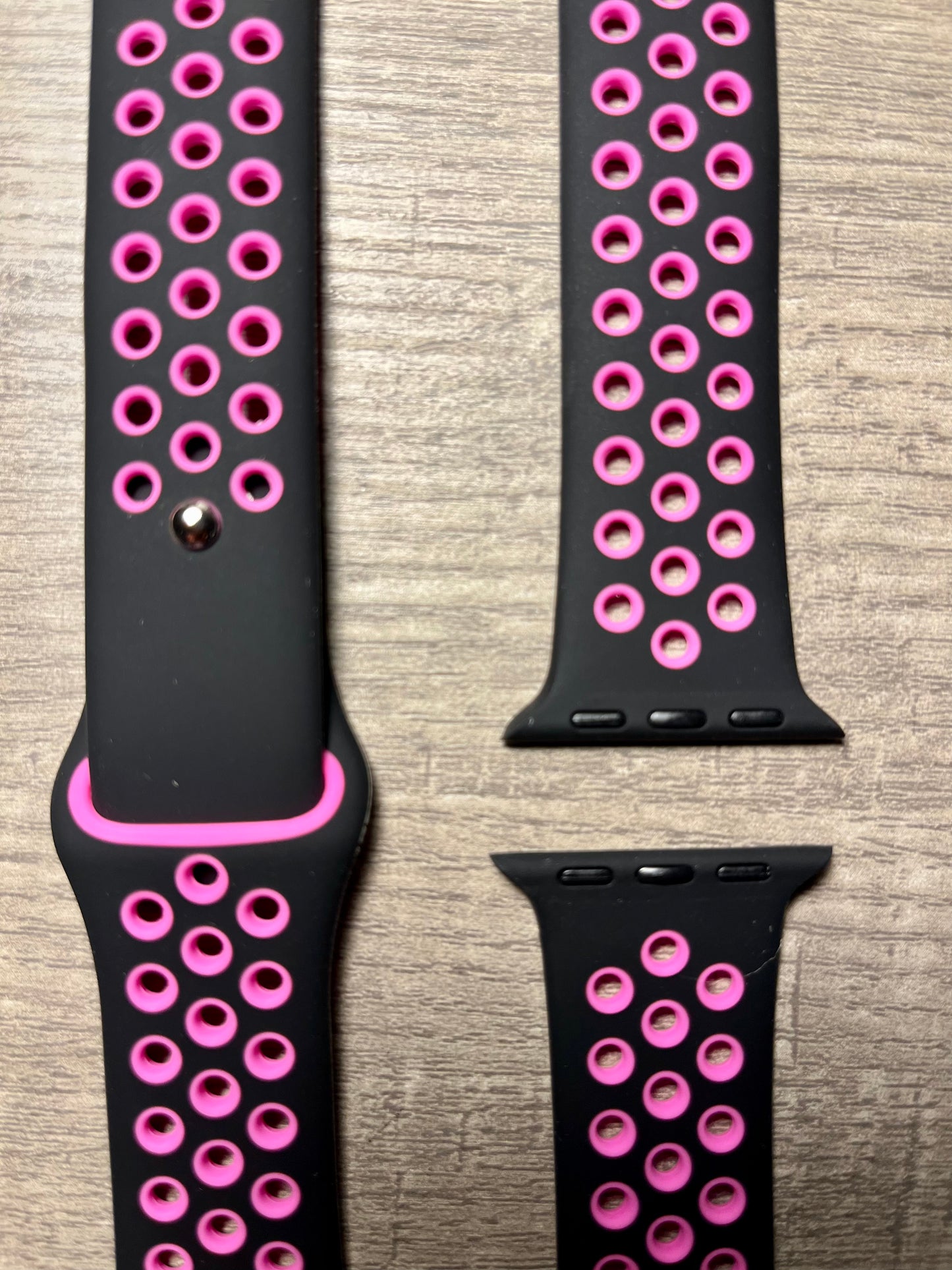 Black & Rose Soft Silicone Sport Band