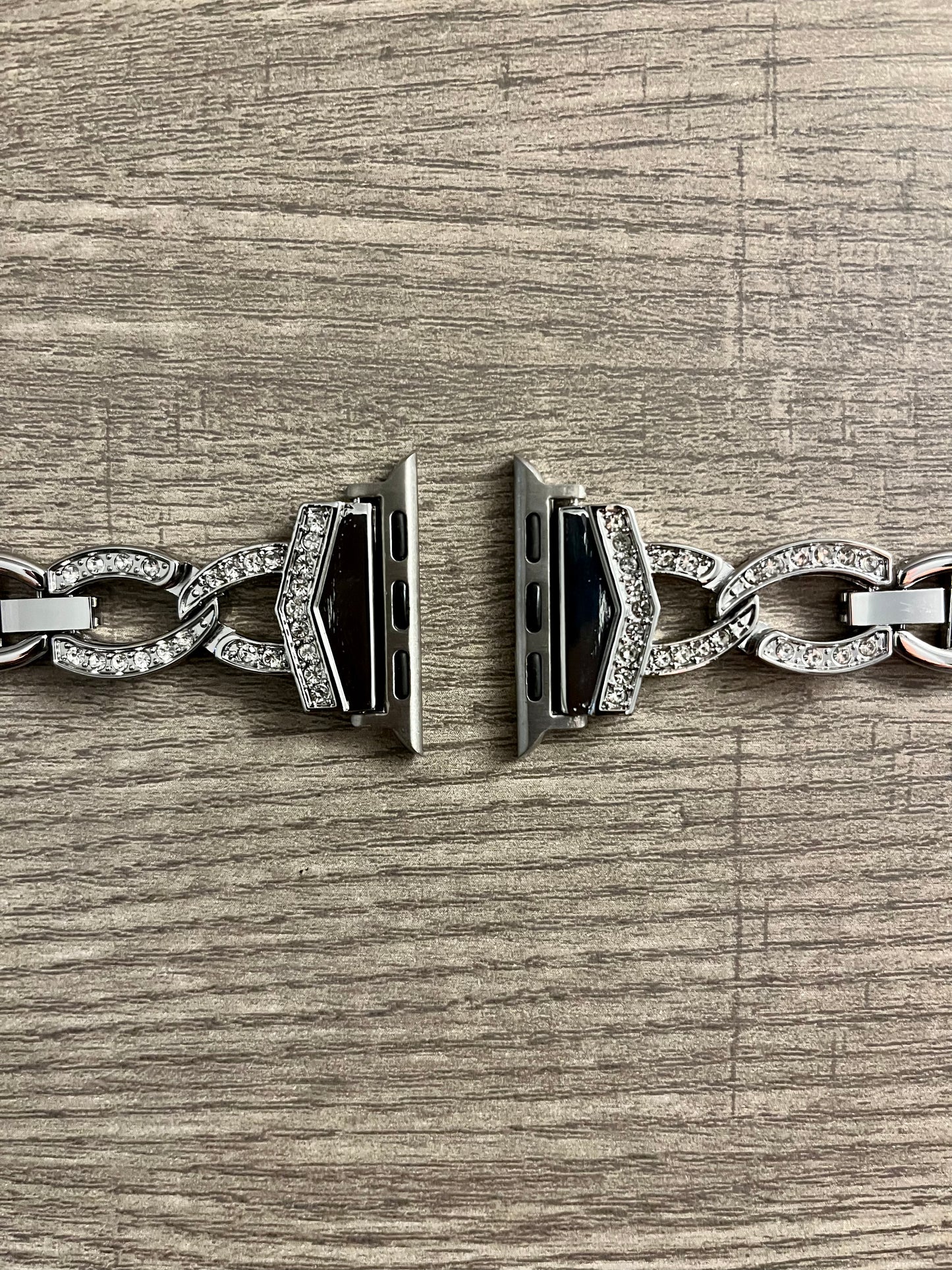 Mini Crystal Link Band - Silver
