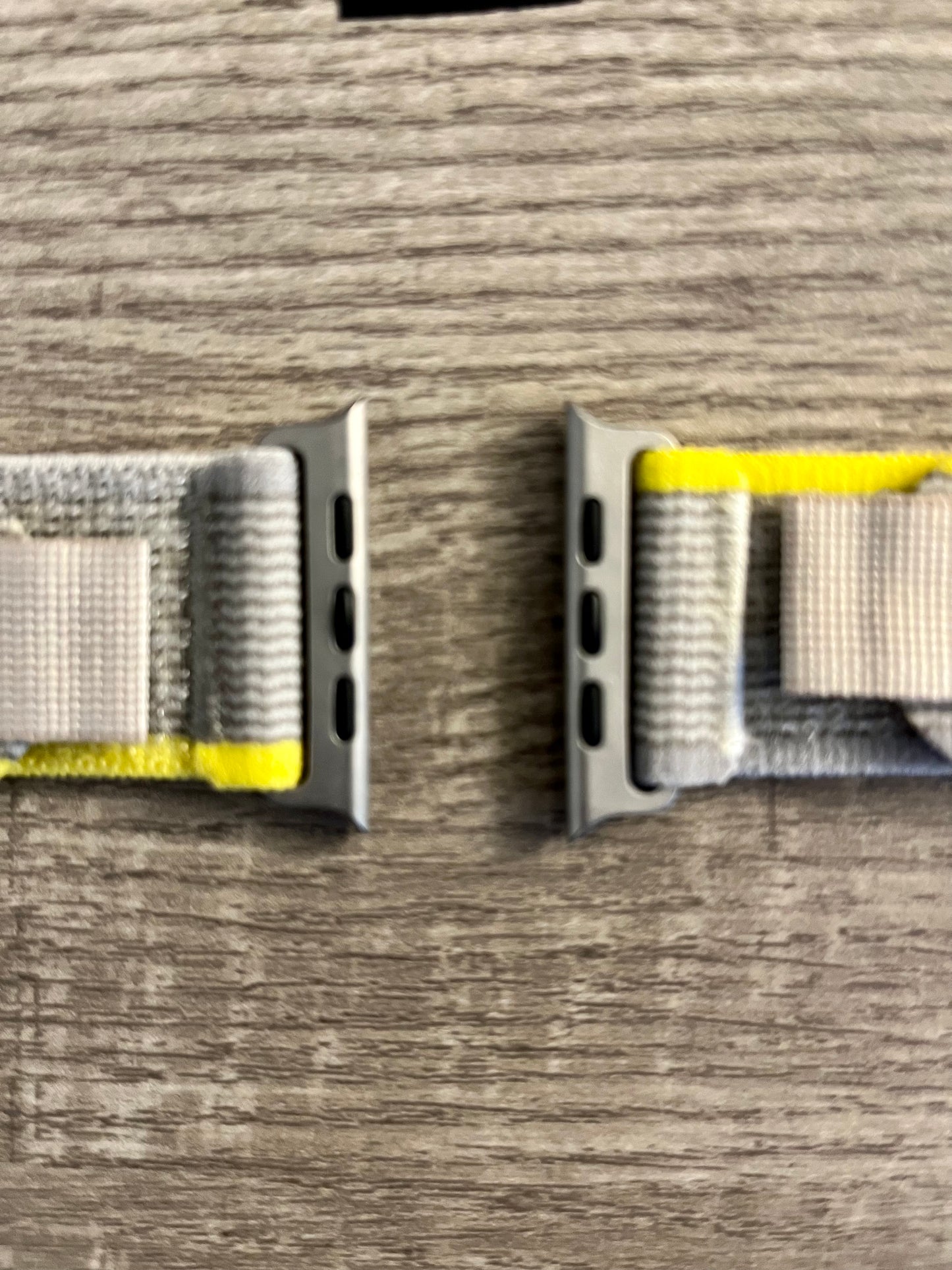 Nylon Duo Loop Velcro Band - Yellow + Beige