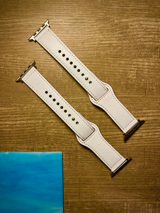 White Leather Band